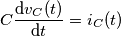 C{\mathrm dv_C(t)\over \mathrm dt} = i_C(t)