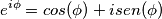 e^{i \phi}=cos(\phi)+i sen(\phi)