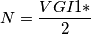 N=\frac{VGI1*}{2} N=\frac{VGI1*}{2}
