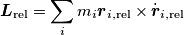 \boldsymbol{L}_\text{rel}=\sum_i m_i \boldsymbol{r}_{i,\text{rel}} \times \dot{\boldsymbol{r}}_{i,\text{rel}}