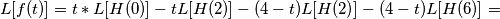 L[f(t)] =t*L[H(0)]-tL[H(2)]-(4-t)L[H(2)]-(4-t)L[H(6)]=
