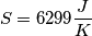 S=6299 \frac{J}{K}