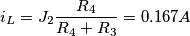 \[i_L=J_2\frac{R_4}{R_4+R_3}=0.167A\]