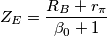 Z_E=\frac{R_B+r_\pi}{\beta_0+1}