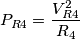 P_{R4}=\frac{V_{R4}^2}{R_4}