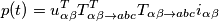 p(t)=u_{\alpha \beta}^TT_{\alpha \beta \rightarrow abc}^TT_{\alpha \beta \rightarrow abc}i_{\alpha \beta}