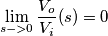\lim_{s->0}\frac{V_o}{V_i}(s)=0 \lim_{s->0}\frac{V_o}{V_i}(s)=0