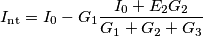 I_{\text{nt}} = I_0 - G_{1}\frac{I_{0}+E_{2}G_{2}}{G_{1}+G_{2}+G_{3}}