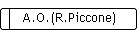A.O.(R.Piccone)